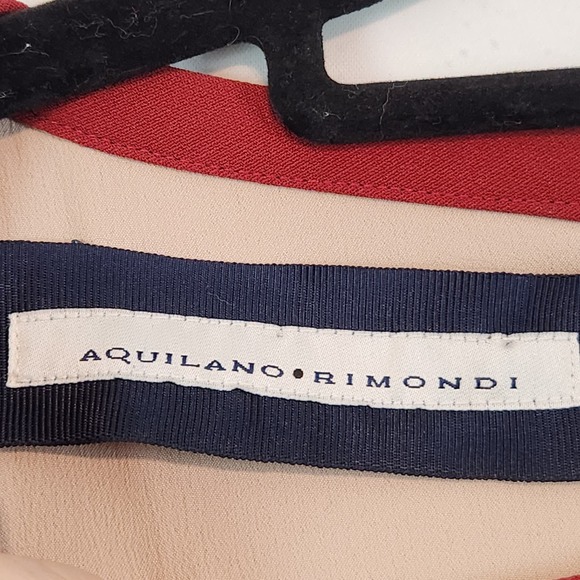 Aquilano Rimondi Made in Italy 3/4 Sleeve Wool Blend Pleated Dress Women's 42-M - Picture 2 of 15